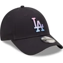 kasketter-buet-marinebla-justerbar-rem-9forty-gradient-infill-fra-los-angeles-dodgers-mlb-af-new-era