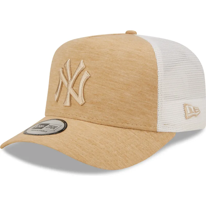 kasketter-buet-brun-justerbar-rem-a-frame-jersey-essential-fra-new-york-yankees-mlb-af-new-era