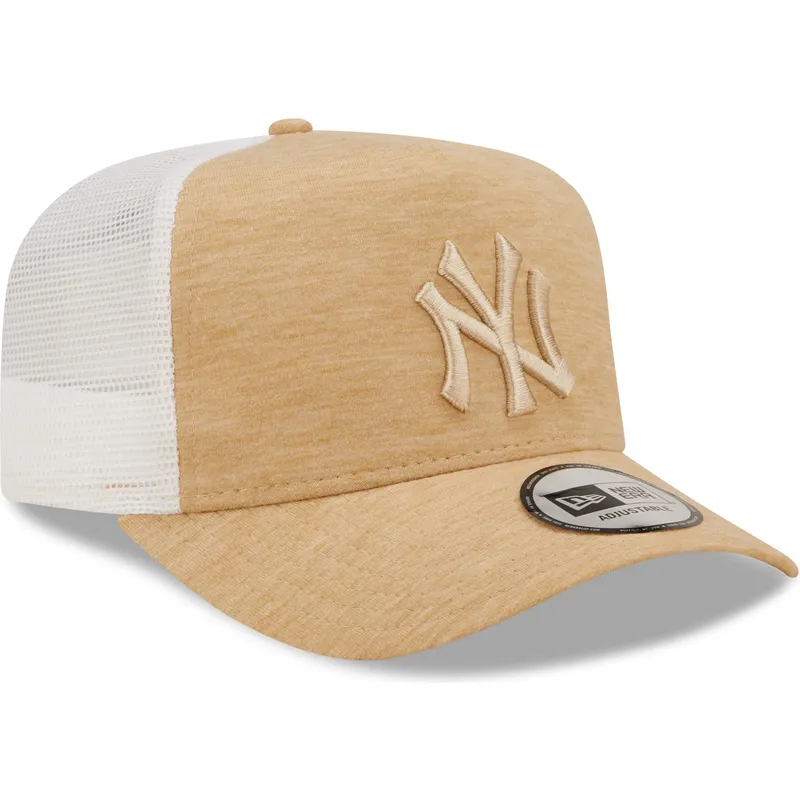 kasketter-buet-brun-justerbar-rem-a-frame-jersey-essential-fra-new-york-yankees-mlb-af-new-era