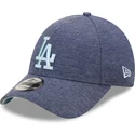 justerbar-morkebla-buet-kasket-med-blat-logo-9forty-jersey-essential-los-angeles-dodgers-mlb-fra-new-era