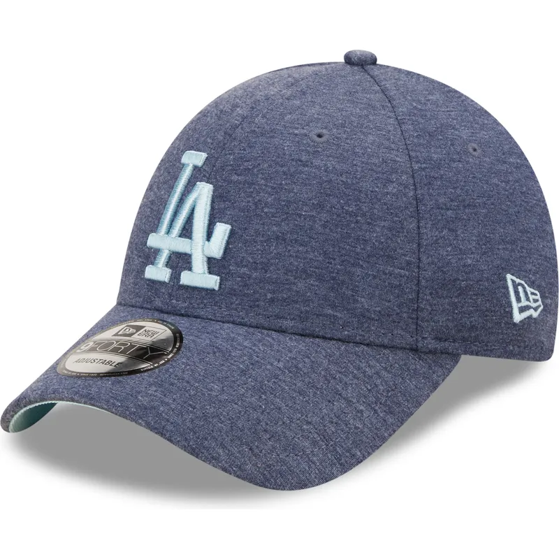 kasketter-buet-marinebla-justerbar-rem-9forty-jersey-essential-fra-los-angeles-dodgers-mlb-af-new-era