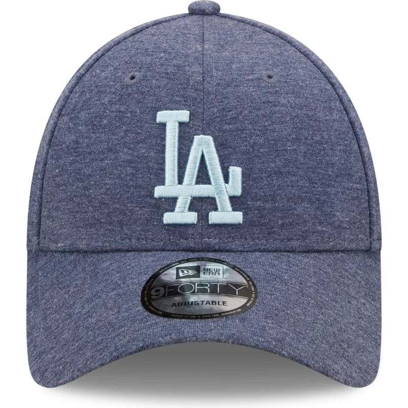 kasketter-buet-marinebla-justerbar-rem-9forty-jersey-essential-fra-los-angeles-dodgers-mlb-af-new-era