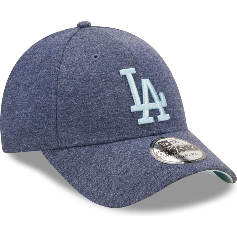 kasketter-buet-marinebla-justerbar-rem-9forty-jersey-essential-fra-los-angeles-dodgers-mlb-af-new-era