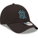 kasketter-buet-sort-justerbar-rem-9forty-neon-outline-fra-new-york-yankees-mlb-af-new-era