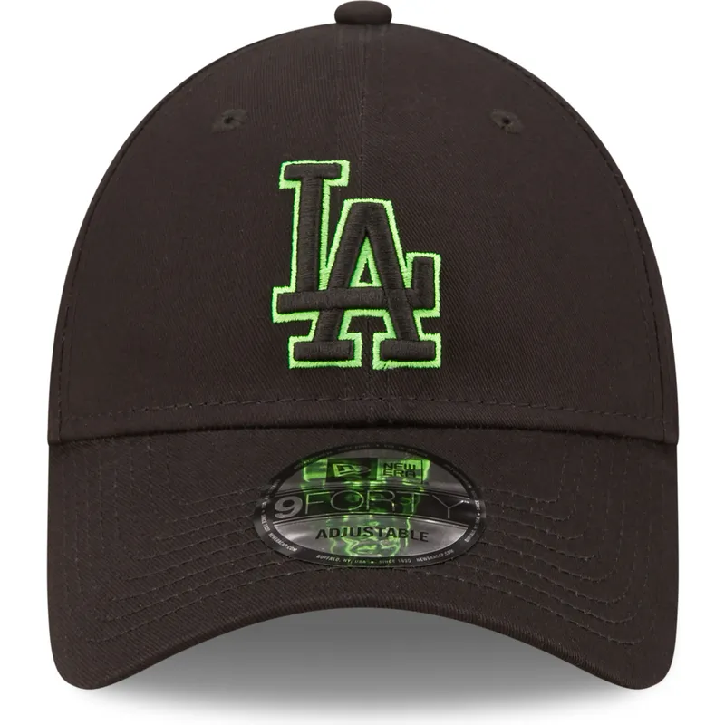 kasketter-buet-sort-justerbar-rem-9forty-neon-outline-fra-los-angeles-dodgers-mlb-af-new-era kasketter-buet-sort-justerbar-rem-9forty-neon-outline-fra-los-angeles-dodgers-mlb-af-new-era