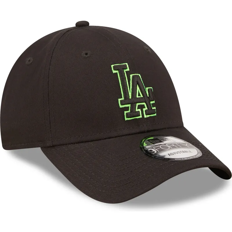 kasketter-buet-sort-justerbar-rem-9forty-neon-outline-fra-los-angeles-dodgers-mlb-af-new-era kasketter-buet-sort-justerbar-rem-9forty-neon-outline-fra-los-angeles-dodgers-mlb-af-new-era