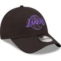 new-era-los-angeles-lakers-nba-9forty-neon-outline-sort-justerbar-cap-med-bojning-og-lilla-logo