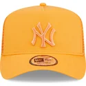 kasketter-buet-orange-snapback-a-frame-tonal-mesh-fra-new-york-yankees-mlb-af-new-era