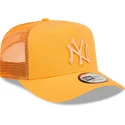 kasketter-buet-orange-snapback-a-frame-tonal-mesh-fra-new-york-yankees-mlb-af-new-era