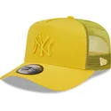 kasketter-buet-gul-snapback-a-frame-tonal-mesh-fra-new-york-yankees-mlb-af-new-era
