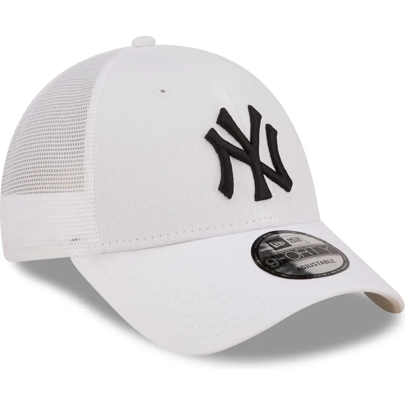 hvid-justerbar-trucker-kasket-a-frame-home-field-fra-new-york-yankees-mlb-af-new-era