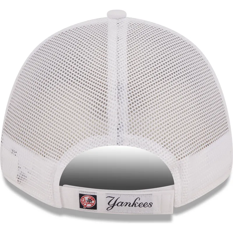 hvid-justerbar-trucker-kasket-a-frame-home-field-fra-new-york-yankees-mlb-af-new-era