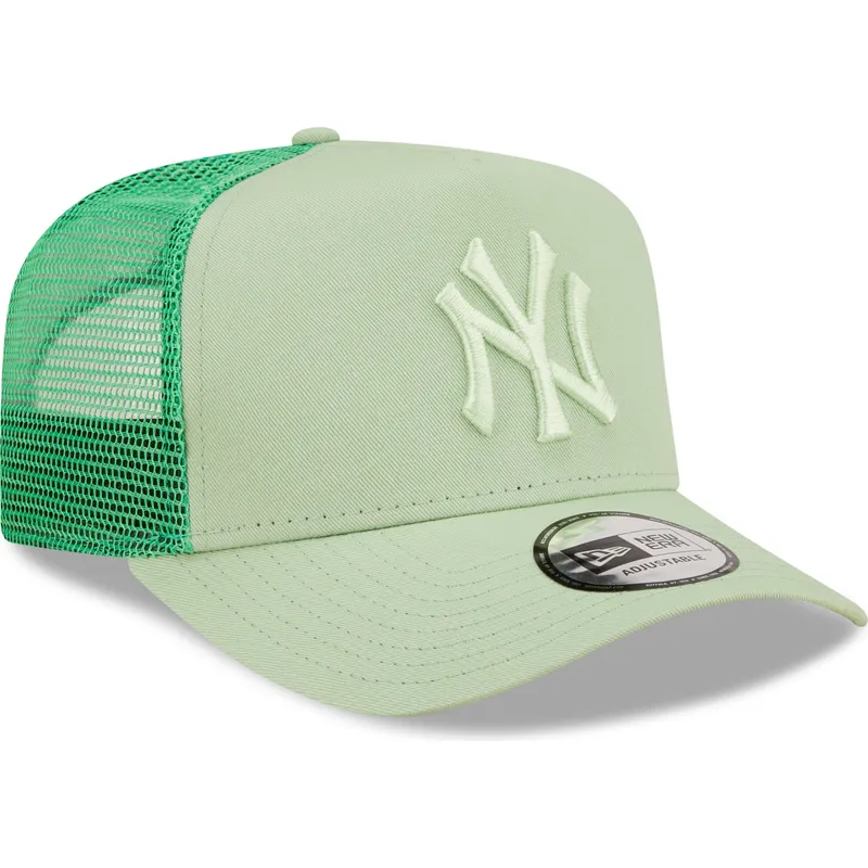 kasketter-buet-gron-snapback-claro-a-frame-tonal-mesh-fra-new-york-yankees-mlb-af-new-era