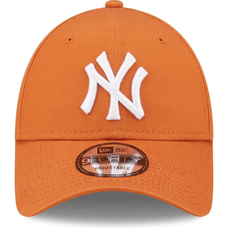 kasketter-buet-orange-justerbar-rem-9forty-league-essential-fra-new-york-yankees-mlb-af-new-era