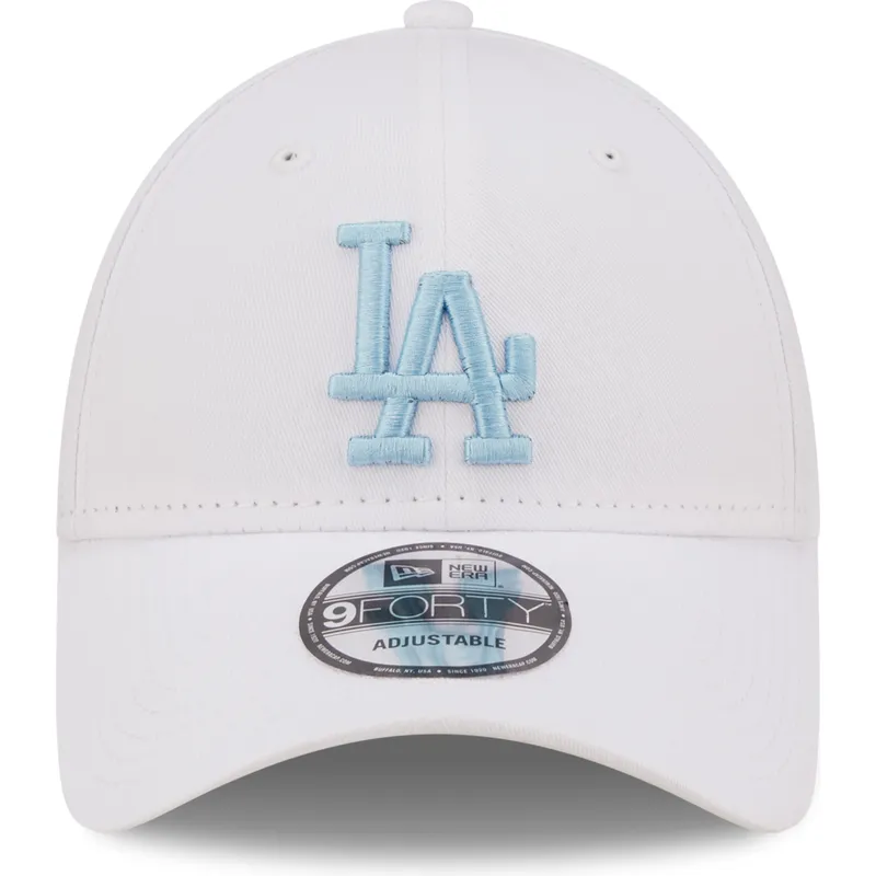 kasketter-buet-hvid-justerbar-rem-9forty-league-essential-fra-los-angeles-dodgers-mlb-af-new-era