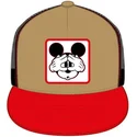 gorra-trucker-flad-brun-og-rod-mickey-mouse-casf-mo4-disney-fra-capslab