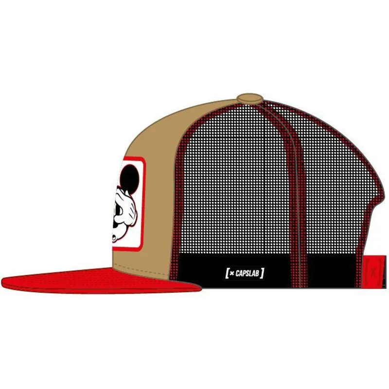 kasketter-flad-brun-snapback-mickey-mouse-disney-af-capslab