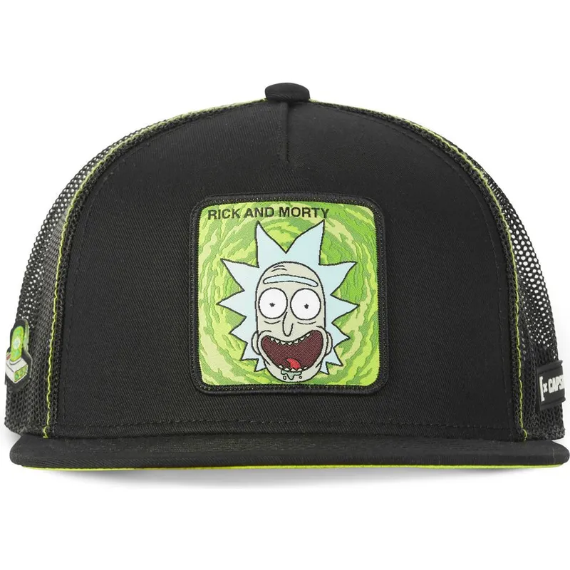 kasketter-flad-sort-snapback-rick-sanchez-rick-og-morty-af-capslab kasketter-flad-sort-snapback-rick-sanchez-rick-og-morty-af-capslab