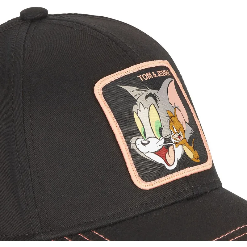 sort-justerbar-curved-cap-tom-og-jerry-tj3-looney-tunes-fra-capslab