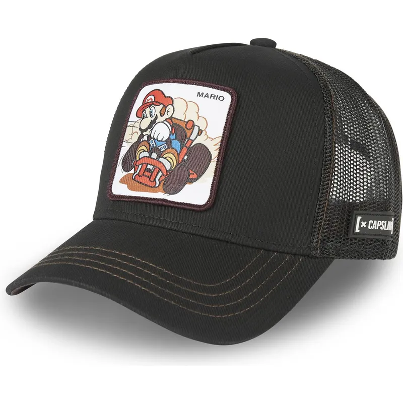 kasketter-buet-sort-snapback-mario-super-mario-bros-af-capslab kasketter-buet-sort-snapback-mario-super-mario-bros-af-capslab