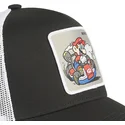 trucker-kasket-sort-og-hvid-mario-kart-dri2-super-mario-bros-fra-capslab