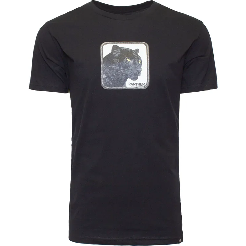 kortaermet-sort-t-shirt-panter-black-panther-big-cat-the-farm-fra-goorin-bros