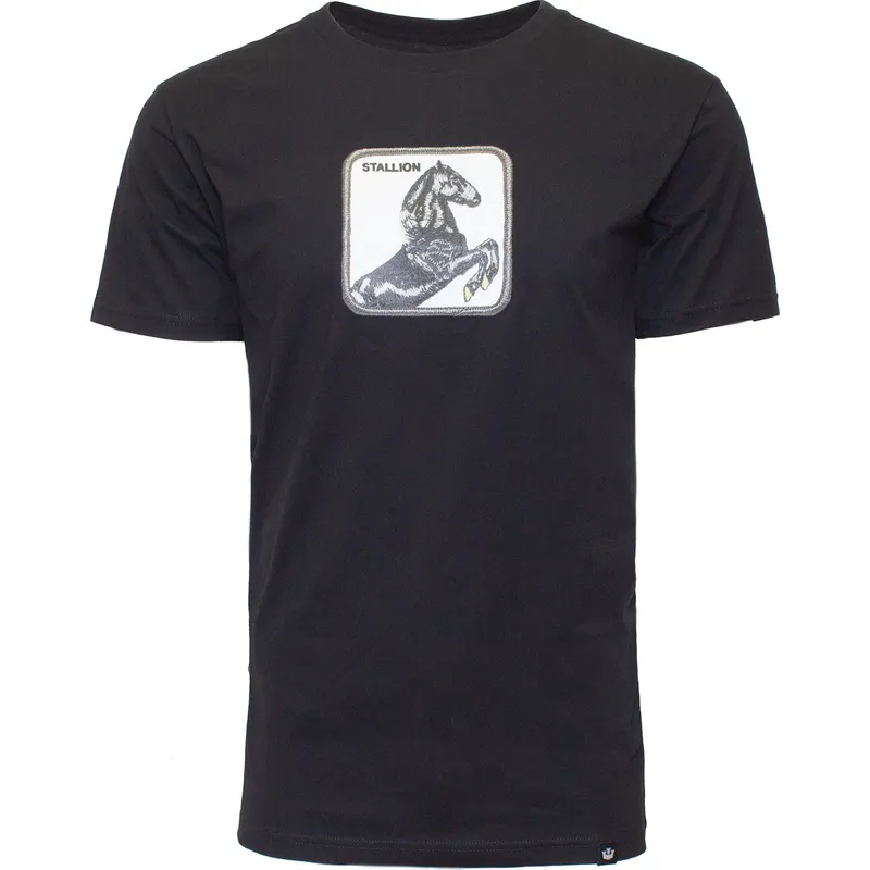 t-shirt-kort-aerme-sort-fra-camiseta-manga-corta-negra-caballo-stallion-stud-the-farm-the-farm-af-goorin-bros