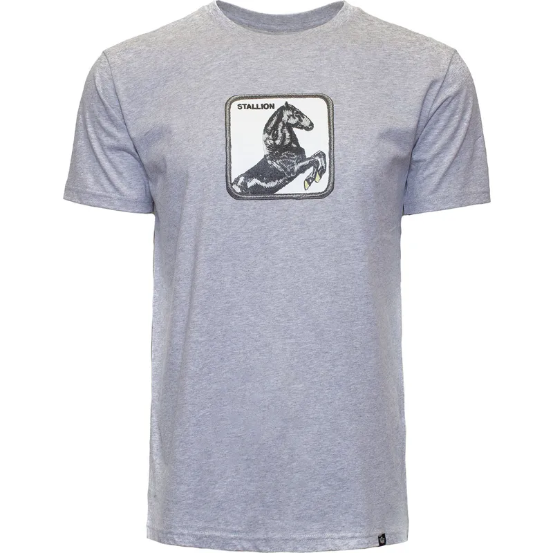 t-shirt-kort-aerme-gra-fra-camiseta-manga-corta-gris-caballo-stallion-stud-the-farm-the-farm-af-goorin-bros