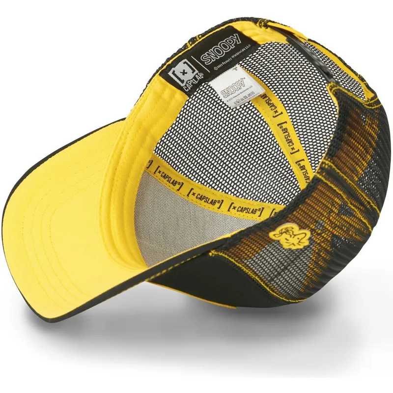 kasketter-buet-sort-snapback-snoopy-jordnodder-af-capslab