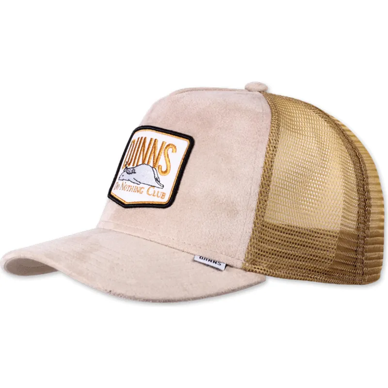 trucker-kasket-beige-do-nothing-club-hft-dnc-30-hairy-suede-fra-djinns
