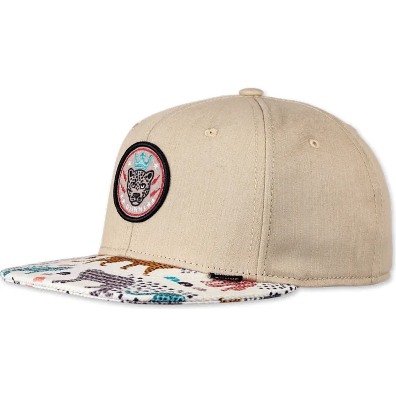 kasketter-flad-beige-snapback-af-djinns
