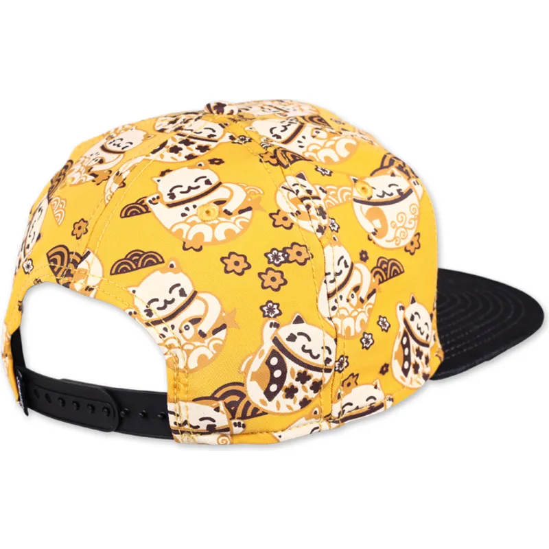 kasketter-flad-gul-snapback-af-djinns