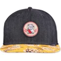 snapback-kasket-i-sort-og-gul-lucky-cat-linen-rev-fra-djinns