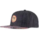 flad-sort-snapback-kasket-peacock-linen-rev-fra-djinns