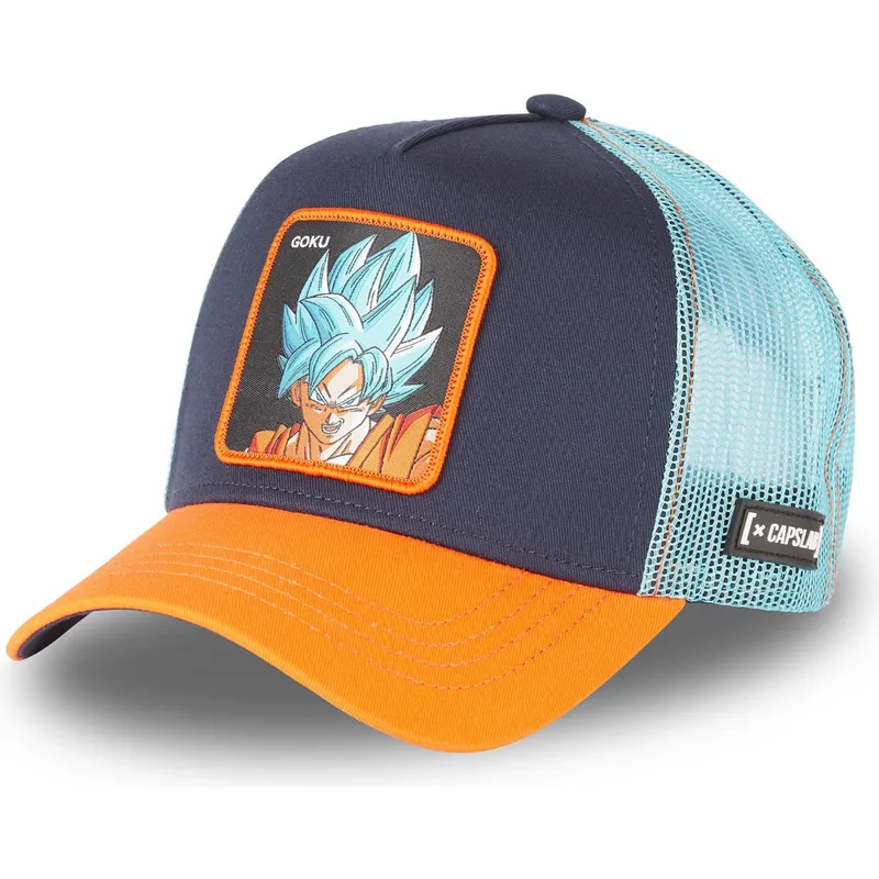 trucker-kasket-marinebla-og-orange-son-goku-super-saiyan-blue-cas-gok2-dragon-ball-fra-capslab