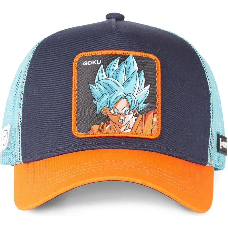 trucker-kasket-marinebla-og-orange-son-goku-super-saiyan-blue-cas-gok2-dragon-ball-fra-capslab