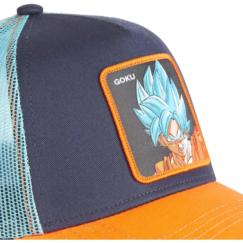 trucker-kasket-marinebla-og-orange-son-goku-super-saiyan-blue-cas-gok2-dragon-ball-fra-capslab