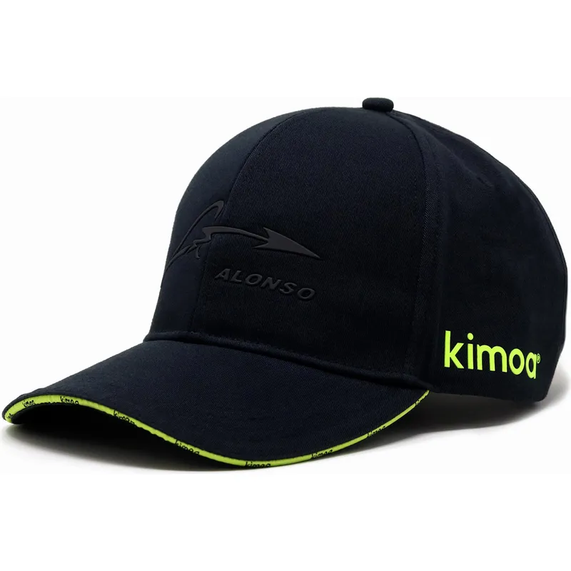 kasketter-buet-sort-justerbar-rem-fernando-alonso-fra-aston-martin-formula-1-af-kimoa