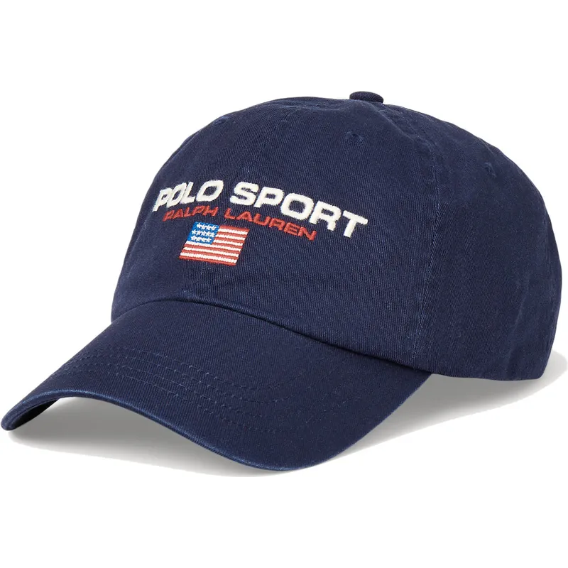 kasketter-buet-marinebla-justerbar-rem-af-polo-ralph-lauren