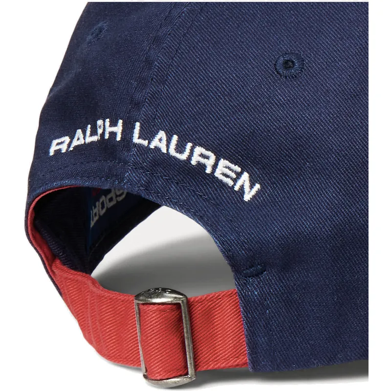 kasketter-buet-marinebla-justerbar-rem-af-polo-ralph-lauren