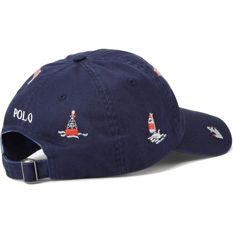 kasketter-buet-marinebla-justerbar-rem-af-polo-ralph-lauren