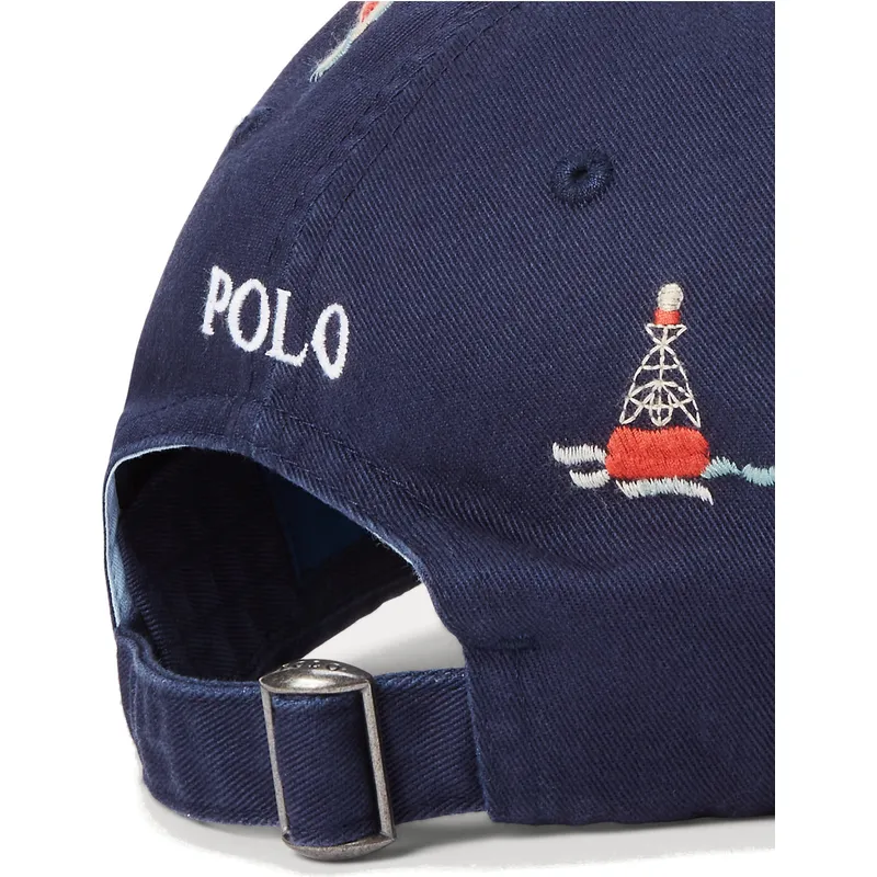 kasketter-buet-marinebla-justerbar-rem-af-polo-ralph-lauren