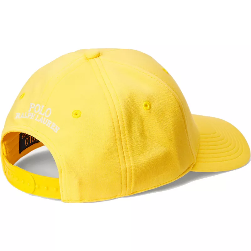 polo-ralph-lauren-curved-brim-white-logo-ponte-darted-modern-sport-yellow-snapback-cap
