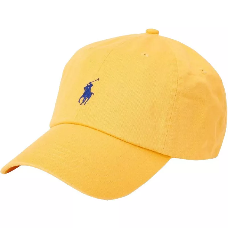 polo-ralph-lauren-curved-brim-blue-logo-cotton-chino-classic-sport-yellow-adjustable-cap