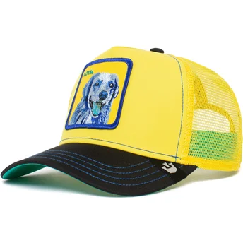 trucker-kasket-gul-og-sort-labrador-retriever-hund-loyal-doggy-trip-the-farm-fra-goorin-bros