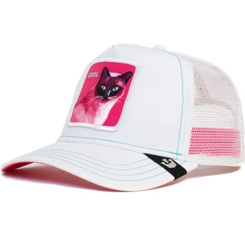 goorin-bros-cool-kitty-trip-the-farm-hvid-trucker-kasket-med-kat