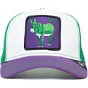 goorin-bros-hvid-gron-og-lilla-aesel-ass-donkey-trip-the-farm-trucker-kasket