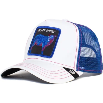 hvid-og-bla-trucker-kasket-med-far-black-sheep-trip-the-farm-fra-goorin-bros