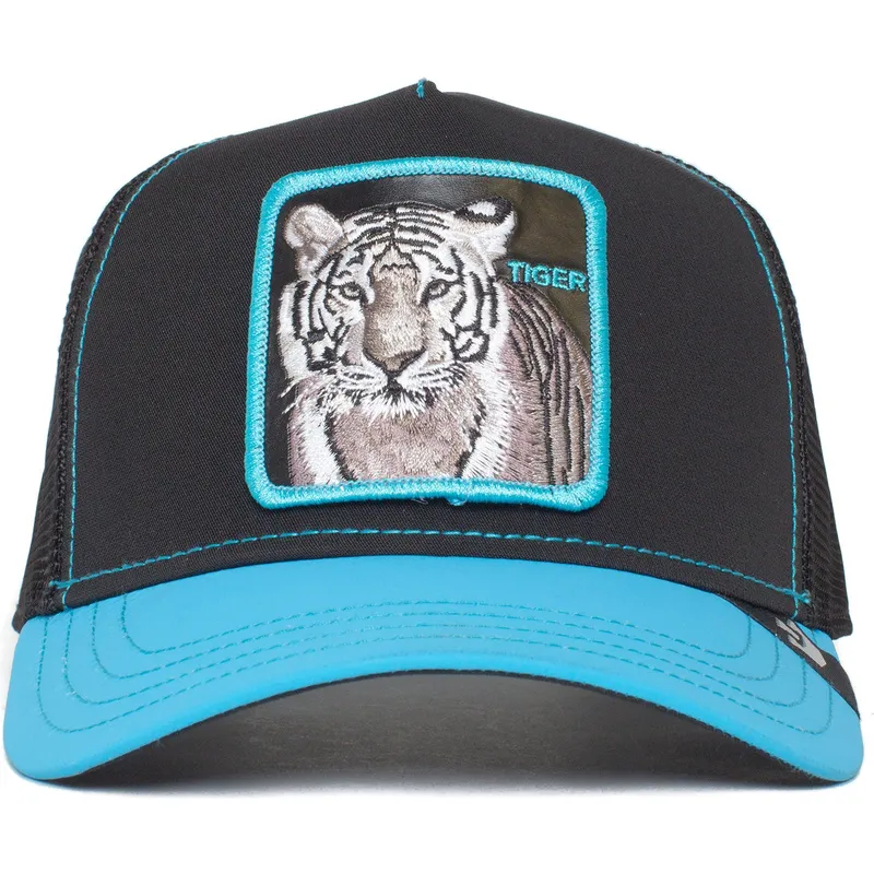 trucker-kasket-sort-og-bla-tiger-tiger-blue-streak-the-farm-fra-goorin-bros