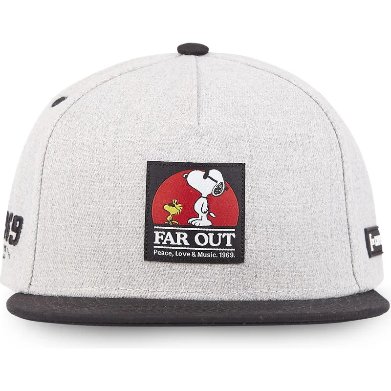 kasketter-flad-gra-snapback-snoopy-jordnodder-af-capslab